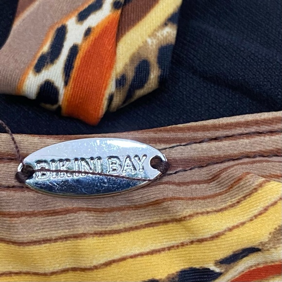 BIKINI BAY BB1010 1-pc Bandeau Swimsuit Leopard Multicolor Size 10 NWT - Picture 12 of 16